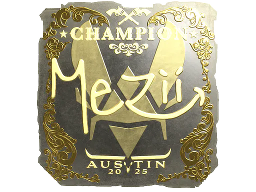 Sticker mezii (Gold, Champion) | Austin 2025 - Preço e onde comprar no CS2