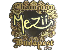 Sticker mezii (Gold, Champion) | Budapest 2025 - Preço e onde comprar no CS2