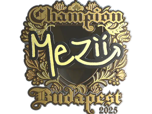 Sticker mezii (Gold, Champion) | Budapest 2025 - Preço e onde comprar no CS2