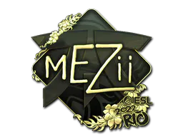 Sticker mezii (Gold) | Rio 2022 - Preço e onde comprar no CS2