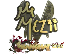 Sticker mezii (Gold) | Shanghai 2024 - Preço e onde comprar no CS2
