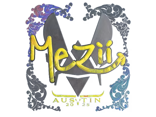 Sticker mezii (Holo) | Austin 2025 - Preço e onde comprar no CS2