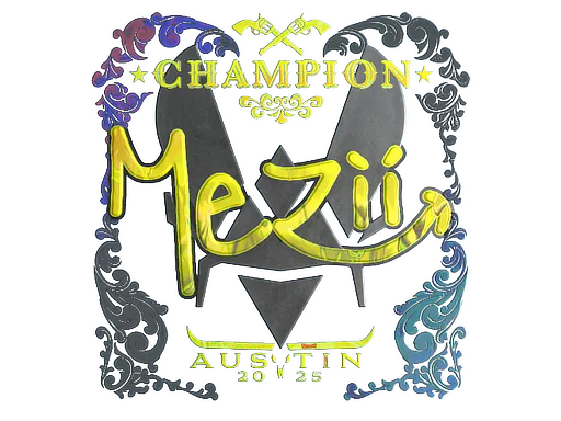 Sticker mezii (Holo, Champion) | Austin 2025 - Preço e onde comprar no CS2
