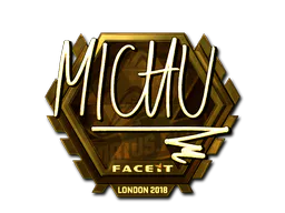 Sticker MICHU (Gold) | London 2018 - Preço e onde comprar no CS2