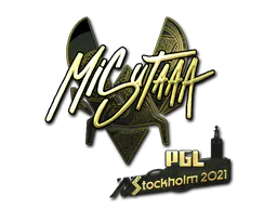 Sticker misutaaa (Gold) | Stockholm 2021 - Preço e onde comprar no CS2
