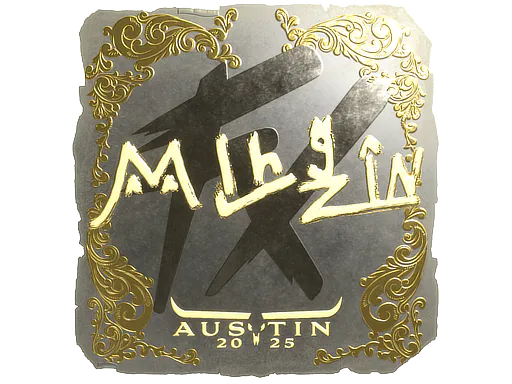 Sticker mlhzin (Gold) | Austin 2025 - Preço e onde comprar no CS2