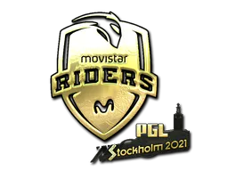 Sticker Movistar Riders (Gold) | Stockholm 2021 - Preço e onde comprar no CS2