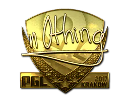 Sticker n0thing (Gold) | Krakow 2017 - Preço e onde comprar no CS2