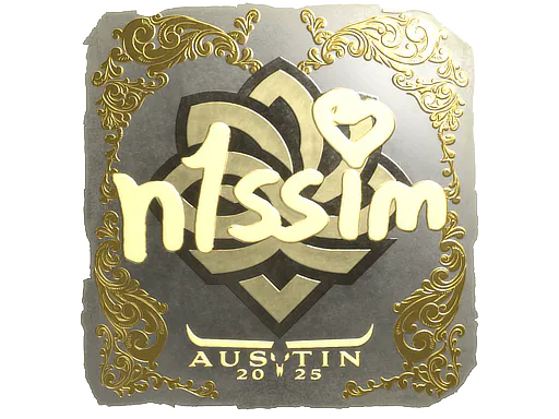 Sticker n1ssim (Gold) | Austin 2025 - Preço e onde comprar no CS2