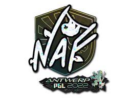 Sticker NAF (Glitter) | Antwerp 2022 - Preço e onde comprar no CS2