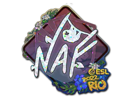 Sticker NAF (Glitter) | Rio 2022 - Preço e onde comprar no CS2