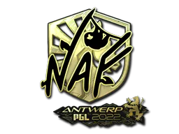 Sticker NAF (Gold) | Antwerp 2022 - Preço e onde comprar no CS2