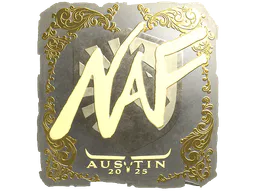 Sticker NAF (Gold) | Austin 2025 - Preço e onde comprar no CS2