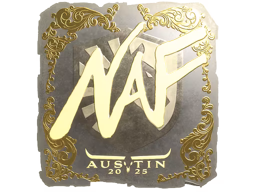 Sticker NAF (Gold) | Austin 2025 - Preço e onde comprar no CS2
