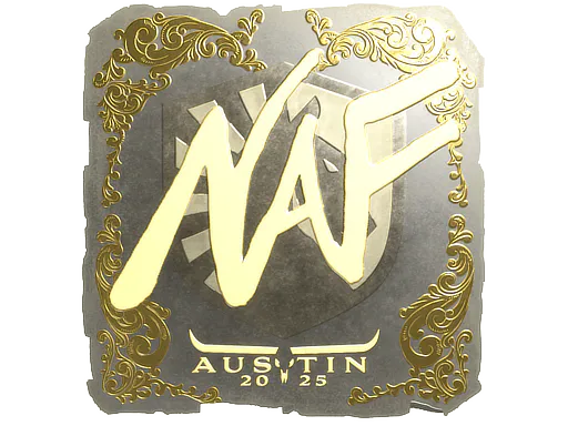 Sticker NAF (Gold) | Austin 2025 - Preço e onde comprar no CS2