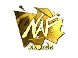 Sticker NAF (Gold) | Cologne 2016 - Preço e onde comprar no CS2