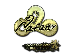 Sticker nafany (Gold) | Antwerp 2022 - Preço e onde comprar no CS2