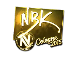Sticker NBK- (Gold) | Cologne 2015 - Preço e onde comprar no CS2