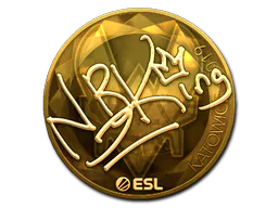 Sticker NBK- (Gold) | Katowice 2019 - Preço e onde comprar no CS2