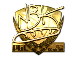Sticker NBK- (Gold) | Krakow 2017 - Preço e onde comprar no CS2