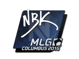 Sticker NBK- | MLG Columbus 2016 - Preço e onde comprar no CS2