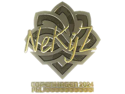 Sticker NEKiZ (Gold) | Copenhagen 2024 - Preço e onde comprar no CS2