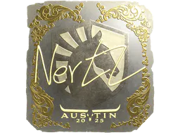 Sticker NertZ (Gold) | Austin 2025 - Preço e onde comprar no CS2