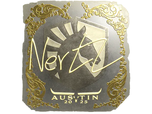Sticker NertZ (Gold) | Austin 2025 - Preço e onde comprar no CS2