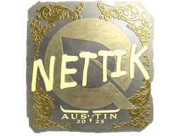 Sticker nettik (Gold) | Austin 2025 - Preço e onde comprar no CS2