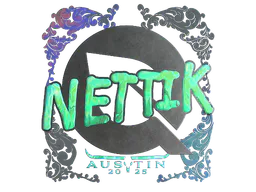 Sticker nettik (Holo) | Austin 2025 - Preço e onde comprar no CS2