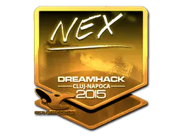 Sticker nex (Gold) | Cluj-Napoca 2015 - Preço e onde comprar no CS2
