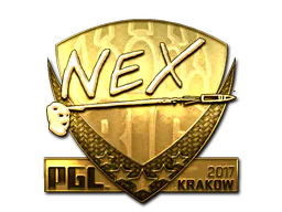 Sticker nex (Gold) | Krakow 2017 - Preço e onde comprar no CS2
