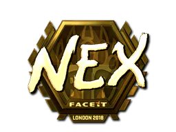 Sticker nex (Gold) | London 2018 - Preço e onde comprar no CS2