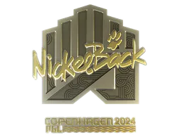 Sticker NickelBack (Gold) | Copenhagen 2024 - Preço e onde comprar no CS2