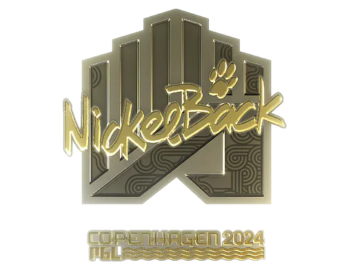 Sticker NickelBack (Gold) | Copenhagen 2024 - Preço e onde comprar no CS2