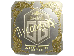 Sticker nicoodoz (Gold) | Austin 2025 - Preço e onde comprar no CS2