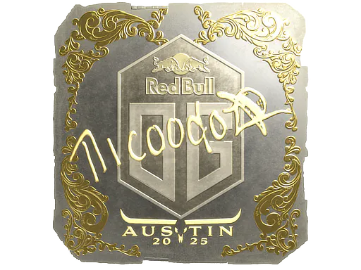 Sticker nicoodoz (Gold) | Austin 2025 - Preço e onde comprar no CS2