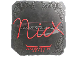 Sticker nicx (Foil) | Austin 2025 - Preço e onde comprar no CS2