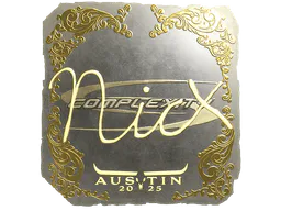 Sticker nicx (Gold) | Austin 2025 - Preço e onde comprar no CS2