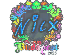 Sticker nicx (Holo) | Budapest 2025 - Preço e onde comprar no CS2