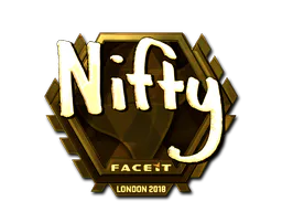 Sticker Nifty (Gold) | London 2018 - Preço e onde comprar no CS2