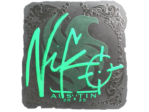 Sticker NiKo (Foil) | Austin 2025 - Preço e onde comprar no CS2