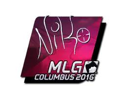 Sticker NiKo (Foil) | MLG Columbus 2016 - Preço e onde comprar no CS2