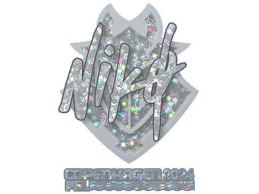 Sticker NiKo (Glitter) | Copenhagen 2024 - Preço e onde comprar no CS2