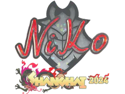 Sticker NiKo (Glitter) | Shanghai 2024 - Preço e onde comprar no CS2