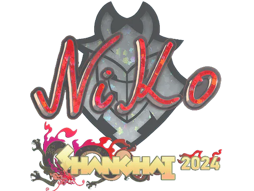 Sticker NiKo (Glitter) | Shanghai 2024 - Preço e onde comprar no CS2