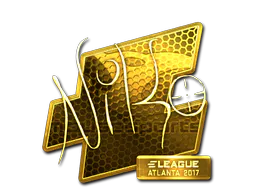 Sticker NiKo (Gold) | Atlanta 2017 - Preço e onde comprar no CS2