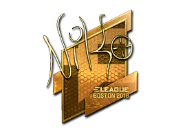 Sticker NiKo (Gold) | Boston 2018 - Preço e onde comprar no CS2