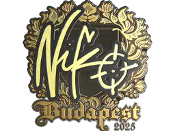 Sticker NiKo (Gold) | Budapest 2025 - Preço e onde comprar no CS2