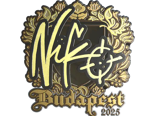 Sticker NiKo (Gold) | Budapest 2025 - Preço e onde comprar no CS2